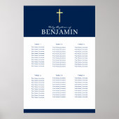BAPTISM TABEL PLAN 6 tabellen modern Poster (Voorkant)
