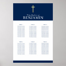 BAPTISM TABEL PLAN 6 tabellen modern Poster