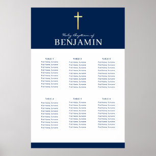 BAPTISM TABEL PLAN 6 tabellen modern Poster