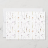 Baptism thank you  wildflowers wreath invitation kaart (Achterkant)