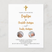 Baptism tweetalige uitnodiging voor het begroten v flyer (Voorkant)