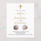 Baptism tweetalige uitnodiging voor het begroten v flyer (Voorkant)