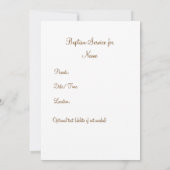 Baptism Uitnodiging - Blauw met kruis en ribbo (Achterkant)