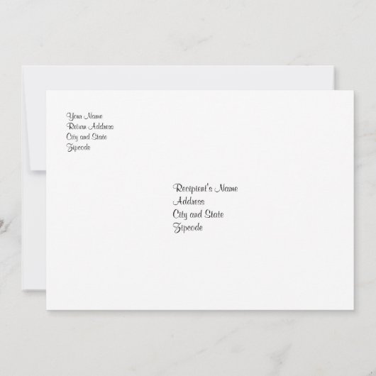 Baptism-uitnodiging Kaart (Achterkant)