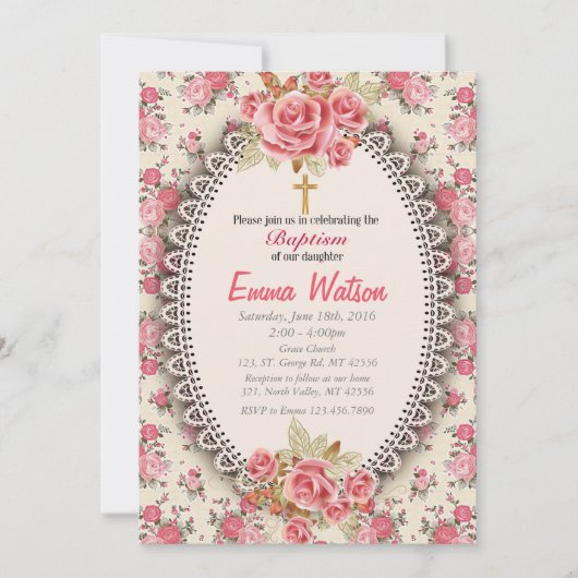 Baptism-uitnodiging Kaart (Voorkant)