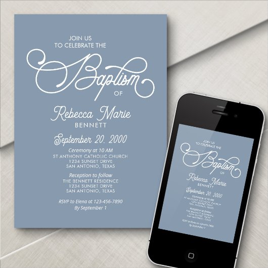 Baptism-uitnodiging Kaart
