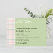Baptism-uitnodiging Kaart (Staand voorkant)