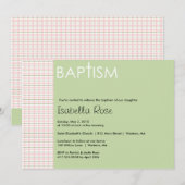 Baptism-uitnodiging Kaart (Voorkant / Achterkant)