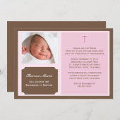 Baptism-uitnodiging Kaart (Voorkant / Achterkant)