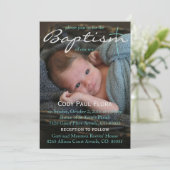 Baptism-uitnodiging Kaart (Staand voorkant)