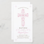 Baptism Uitnodiging - Meisjes aangepaste uitnodigi (Voorkant / Achterkant)