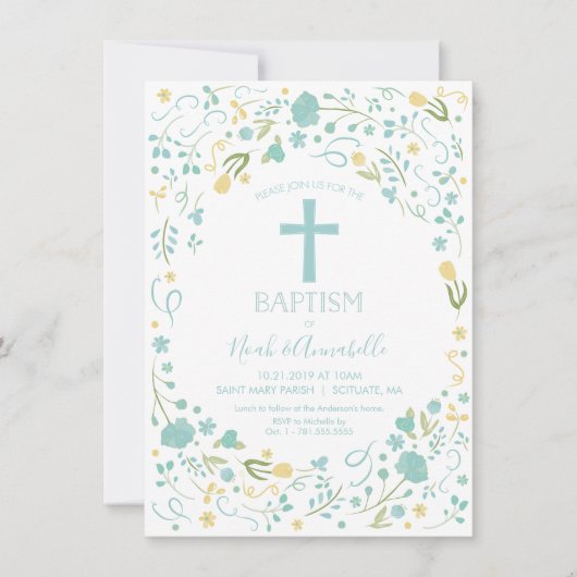 Baptism Uitnodiging voor Jongen en/of Meisje met k (Voorkant)