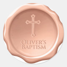 Baptism Waszegel Bruin Geprägd Kruis 