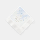 Baptism watercolor blue bow servet (Hoek)
