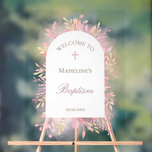 Baptism welcome acryl bord (Neutraal)