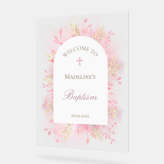 Baptism welcome acryl bord (Hoek)