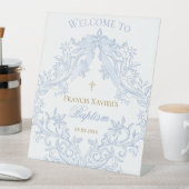 Baptism welcome sign reclamebord met voetstuk (Insitu)