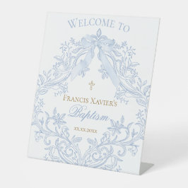 Baptism welcome sign reclamebord met voetstuk