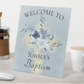 Baptism welcome sign reclamebord met voetstuk (Insitu)