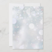 Baptism Winter Snowflakes Waterverf Greenery Kaart (Achterkant)