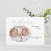 Baptism Word Silver Foto: Notecard #2 Kaart (Staand voorkant)