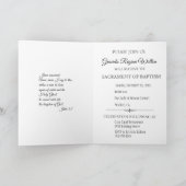 Baptismal Baby Angel Pointsettia Invitation Kaart (Binnen)