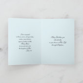 Baptismal Baby Boy Christening Religieuze Kaart (Binnen)