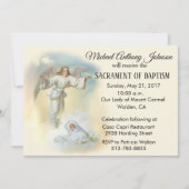Baptismal Baby Boy Guardian Angel Uitnodiging (Voorkant)