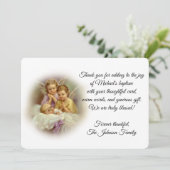 Baptismal Baby Guardian Angels Bedankt (Staand voorkant)