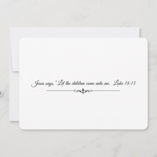 Baptismal Baby Guardian Angels Bedankt (Achterkant)