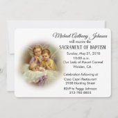 Baptismal Baby Guardian Angels Uitnodiging (Voorkant)