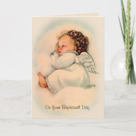 Baptismal Blessing Baby Meisje Angel Kaart