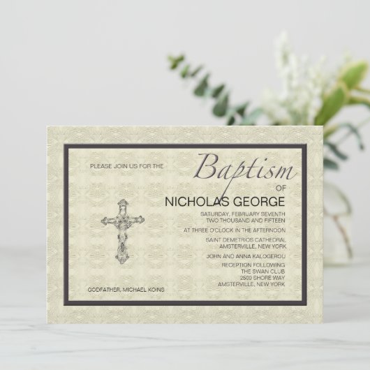 Baptismal formele uitnodiging (Staand voorkant)