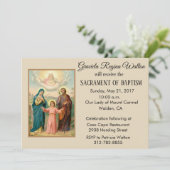 Baptismal Heilige Familie Jezus Maria Jozef Uitnod Kaart (Staand voorkant)