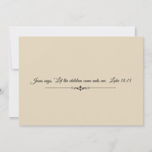 Baptismal Heilige Familie Jezus Maria Jozef Uitnod Kaart (Achterkant)