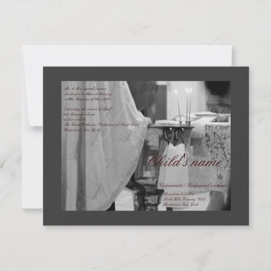 Baptismal Kaart (Voorkant)