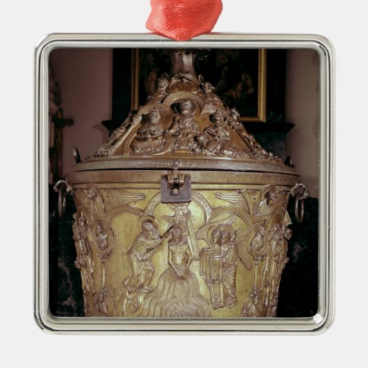 Baptismal lettertype tonen metalen ornament (Voorkant)