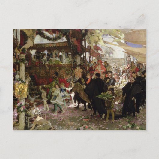 Baptismal Processie van Prins Juan in Sevilla Briefkaart (Voorkant)