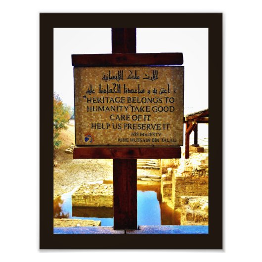 Baptismal Sitebord Foto Afdruk (Voorkant)