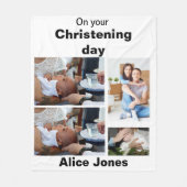 Baptisme - Aangepast 4 Fotocollage Fleece Deken (Voorkant)