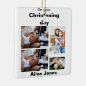 Baptisme - Aangepast 4 Fotocollage Keramisch Ornament (Rechts)