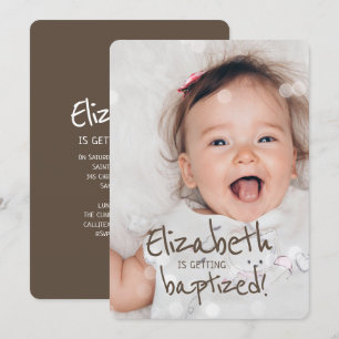 Baptisme   Aangepaste foto met milde lichten Kaart