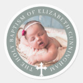 Baptisme | Aangepaste foto's en crosspromoties Ronde Sticker (Voorkant)