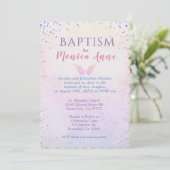 Baptisme | Angel Wings- en regenboogConfetti Kaart (Staand voorkant)
