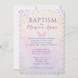 Baptisme | Angel Wings- en regenboogConfetti Kaart