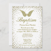 Baptisme | Angel Wings & Gold Confetti Kaart (Voorkant)