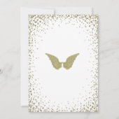 Baptisme | Angel Wings & Gold Confetti Kaart (Achterkant)