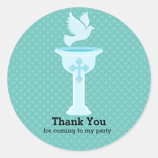Baptisme baby * achtergrondkleur kiezen ronde sticker (Voorkant)