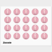 Baptisme baby * achtergrondkleur kiezen ronde sticker (Vel)
