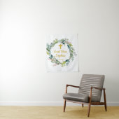 Baptisme Backdrop Decorations Girl Boy God Bless Wandkleed (In situ)